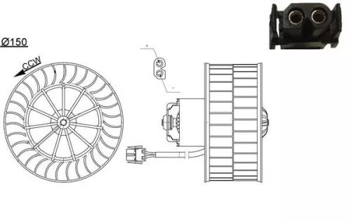 Binnenventilator MAHLE AB 44 000S)