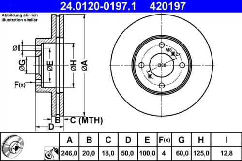 Remschijf ATE 24.0120-0197.1)