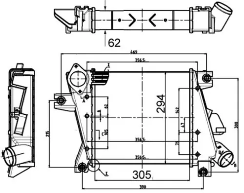 Laadluchtkoeler MAHLE CI 508 000S)