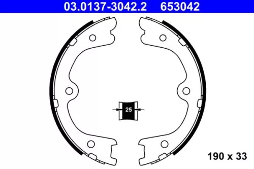 Remblokkenset, parkeerrem ATE 03.0137-3042.2)
