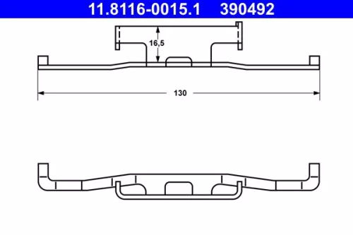 Veer, remklauw ATE 11.8116-0015.1)