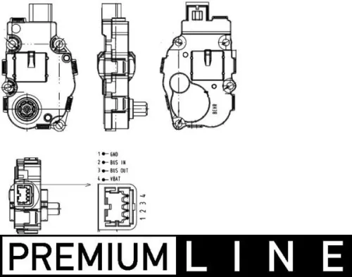 Aandrijfmechanisme, mengklep MAHLE AA 18 000P)