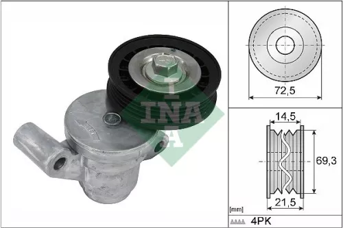 Riemspanner, V-geribbelde riem Schaeffler INA 534 0705 10)