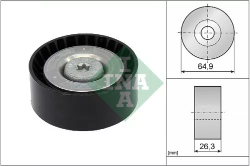 Ombuigings-/geleidingspoelie, V-geribbelde riem Schaeffler INA 532 0905 10)