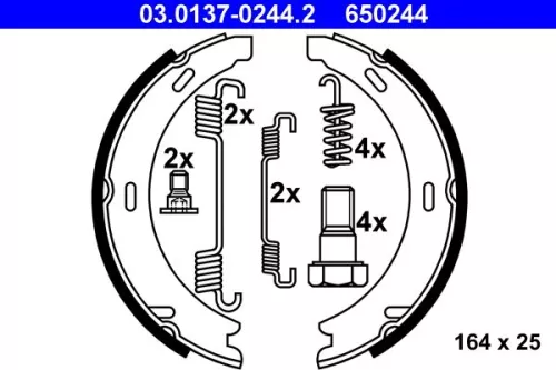 Remblokkenset, parkeerrem ATE 03.0137-0244.2)