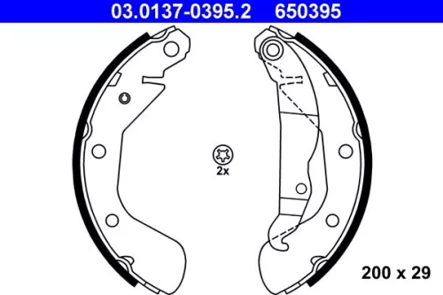 Brake Shoe Set ATE 03.0137-0395.2)
