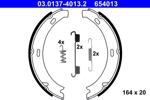 Remblokkenset, parkeerrem ATE 03.0137-4013.2)