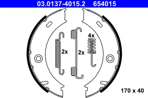 Remblokkenset, parkeerrem ATE 03.0137-4015.2)
