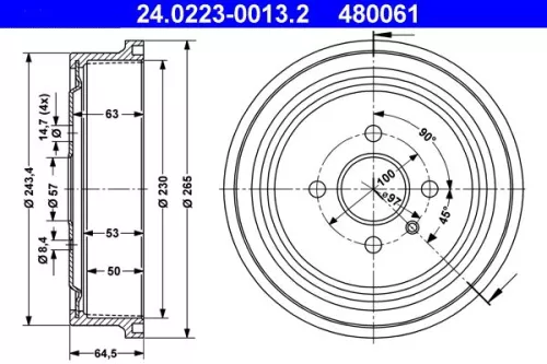 Remtrommel ATE 24.0223-0013.2)