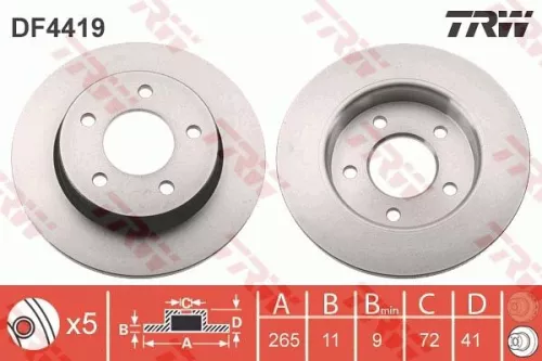 Remschijf TRW DF4419)