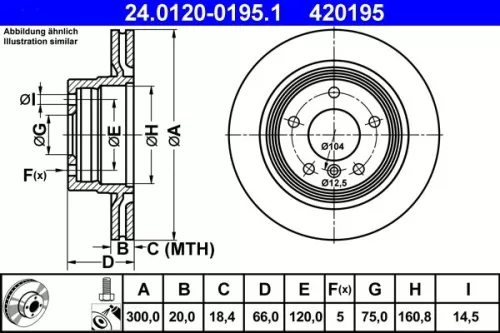 Remschijf ATE 24.0120-0195.1)