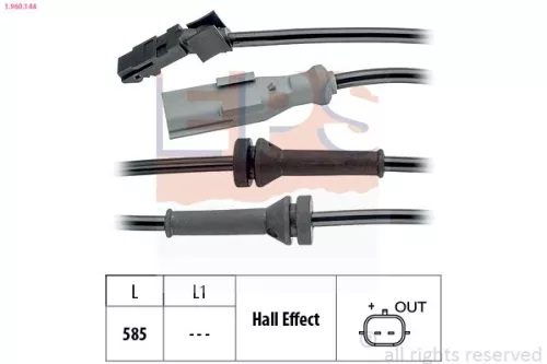 Sensor, wielsnelheid EPS 1.960.144)
