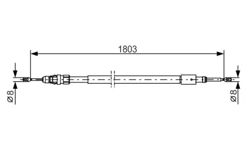 Kabeltrek, parkeerrem BOSCH 1 987 482 317)