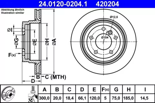 Brake Disc ATE 24.0120-0204.1)