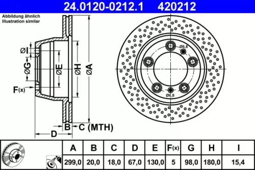 Remschijf ATE 24.0120-0212.1)