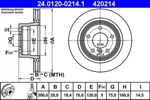 Remschijf ATE 24.0120-0214.1)