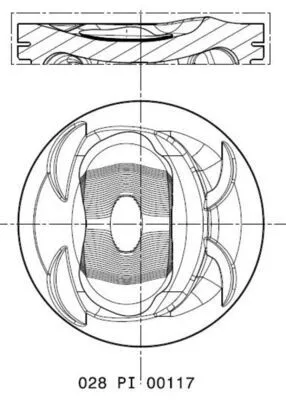 Piston MAHLE 028 PI 00117 000)