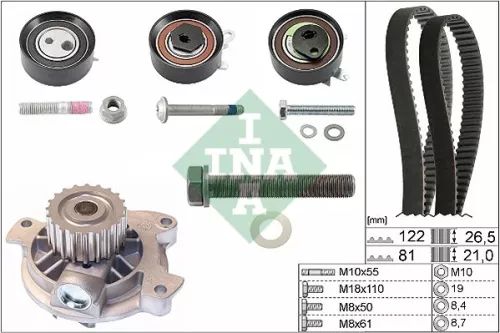 Water Pump & Timing Belt Kit Schaeffler INA 530 0483 30)