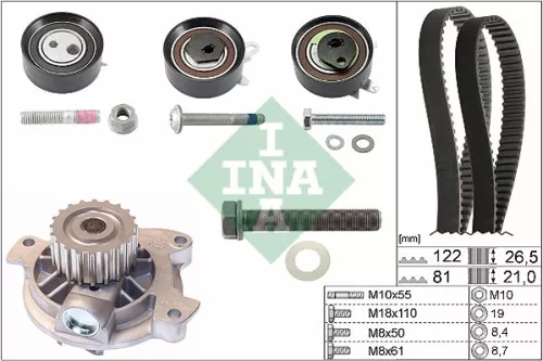 Water Pump & Timing Belt Kit Schaeffler INA 530 0484 30)