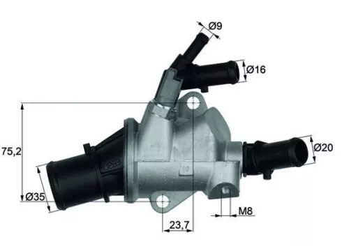 Thermostaat, koelvloeistof MAHLE TI 148 88)