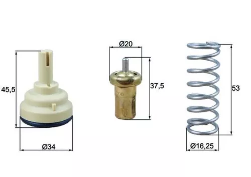 Thermostaat, koelvloeistof MAHLE TX 181 105D)
