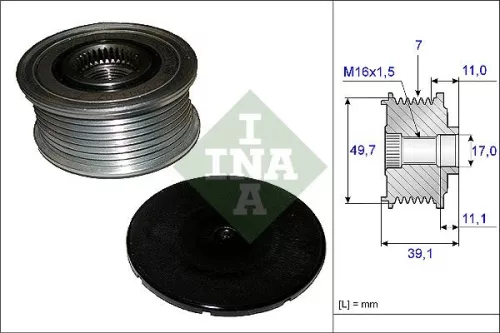 Vrijloopkoppeling van de dynamo Schaeffler INA 535 0084 10)