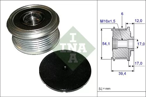 Vrijloopkoppeling van de dynamo Schaeffler INA 535 0090 10)