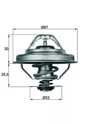 Thermostaat, koelvloeistof MAHLE TX 28 92D)