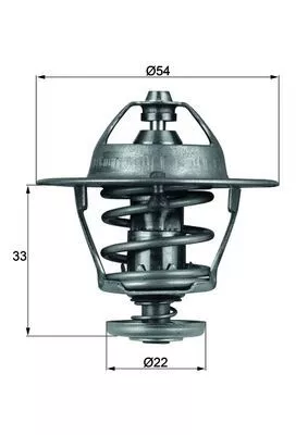 Thermostaat, koelvloeistof MAHLE TX 53 85D)
