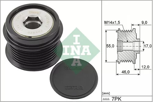 Vrijloopkoppeling van de dynamo Schaeffler INA 535 0198 10)
