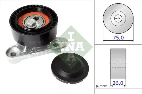 Spanrol, V-geribbelde riem Schaeffler INA 531 0871 10)