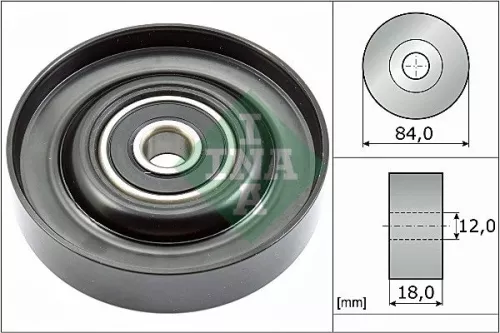 Ombuigings-/geleidingspoelie, V-geribbelde riem Schaeffler INA 532 0785 10)