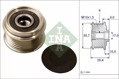Alternator Freewheel Clutch Schaeffler INA 535 0060 10)