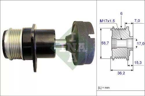 Alternator Freewheel Clutch Schaeffler INA 535 0157 10)