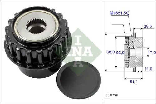 Vrijloopkoppeling van de dynamo Schaeffler INA 535 0175 10)