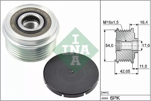 Vrijloopkoppeling van de dynamo Schaeffler INA 535 0285 10)