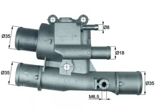 Thermostaat, koelvloeistof MAHLE TI 123 88)