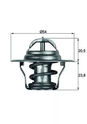 Thermostaat, koelvloeistof MAHLE TX 14 87D)