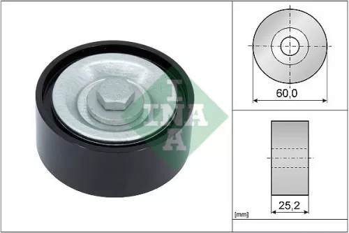 Ombuigings-/geleidingspoelie, V-geribbelde riem Schaeffler INA 532 0715 10)