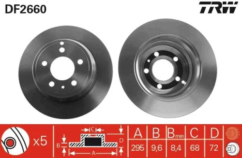 Remschijf TRW DF2660)