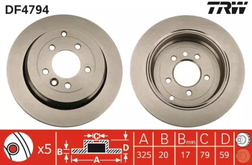 Remschijf TRW DF4794)