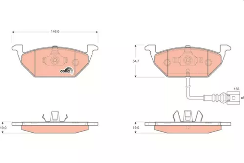Brake Pad Set, disc brake TRW GDB1658)