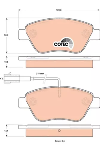 Brake Pad Set, disc brake TRW GDB1842)