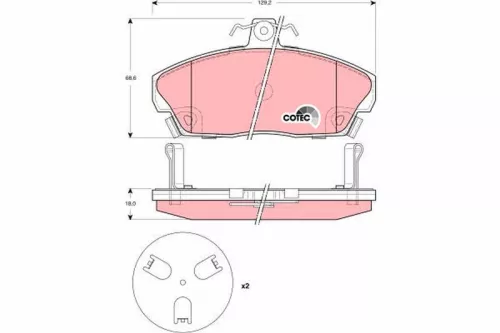 Brake Pad Set, disc brake TRW GDB3267)