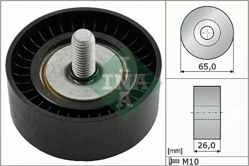 Ombuigings-/geleidingspoelie, V-geribbelde riem Schaeffler INA 532 0479 10)