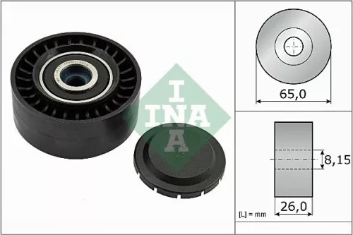 Ombuigings-/geleidingspoelie, V-geribbelde riem Schaeffler INA 532 0564 10)