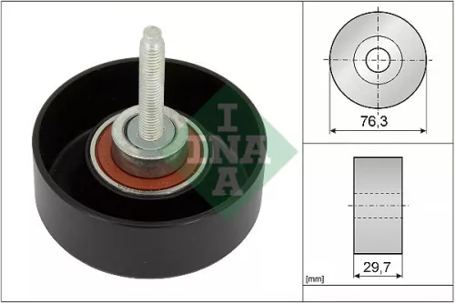 Ombuigings-/geleidingspoelie, V-geribbelde riem Schaeffler INA 532 0651 10)