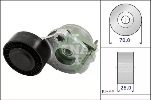Riemspanner, V-geribbelde riem Schaeffler INA 534 0470 10)