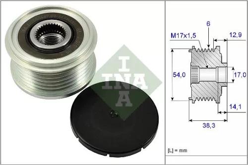 Vrijloopkoppeling van de dynamo Schaeffler INA 535 0264 10)