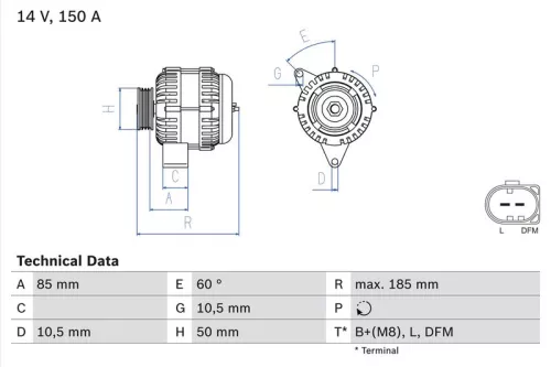 Dynamo BOSCH 0 986 047 550)